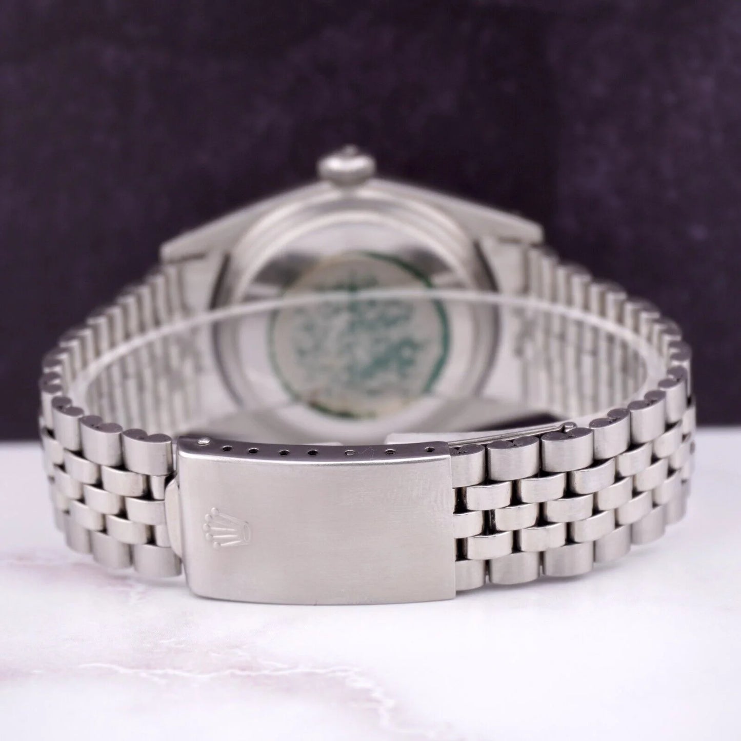 36Mm Datejust Mens Steel Watch Jubilee Band Silver Linen Dial 1601